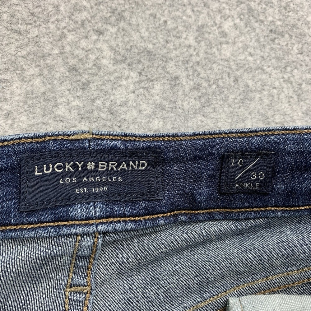 Lucky Brand Jeans Womens Size 10 /30 Ankle Blue Low Rise Skinny Lolita - Picture 3 of 11